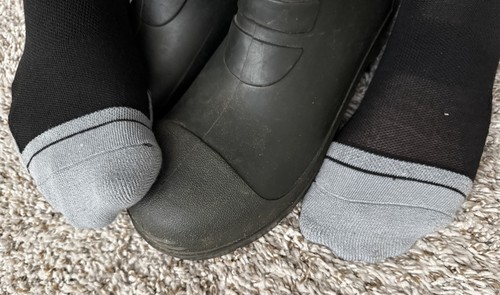 Tingley trashed rubber boots - trashed,