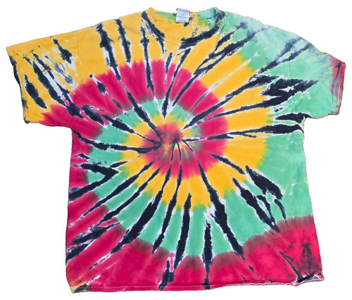 Vtg frayed tie dye shirt - tie,
